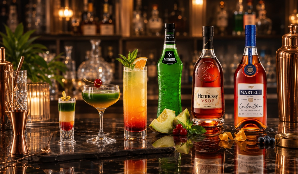 Cointreau Liqueur Cam Layered Cocktail