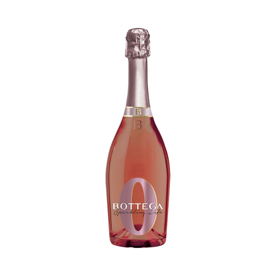 Rượu Sparkling Ý Bottega 0 Rose Sparkling Life Piedmonte & Veneto