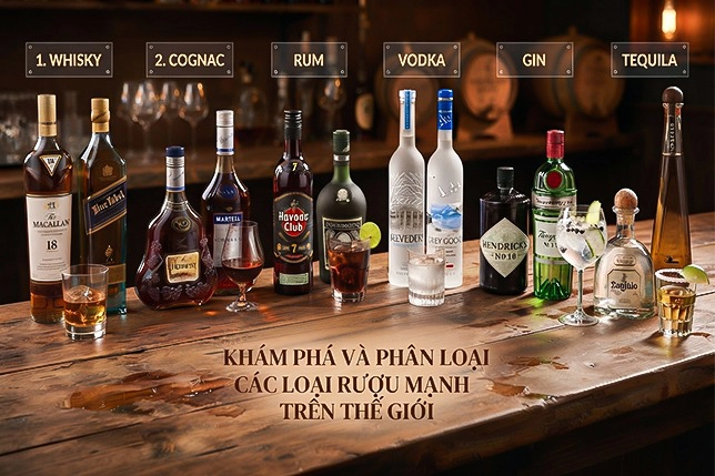 Khám Phá Và Phân Loại Các Loại Rượu Mạnh Trên Thế Giới