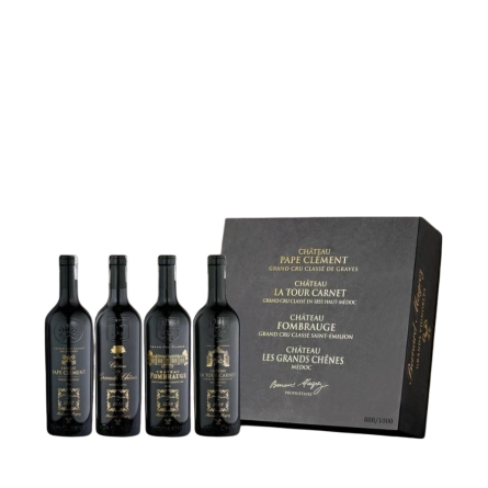 Rượu Vang Đỏ Gift Set Chateau Pape Clement 2016, Chateau La Tour Carnet 2016, Chateau Fombrauge 2016, Chateau Les Grands Chenes 2016