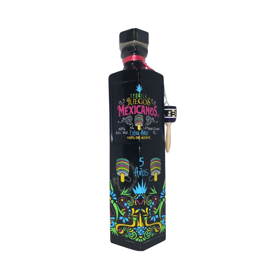 Rượu Tequila Mexico Juegos Mexicanos Extra Anejo 1L