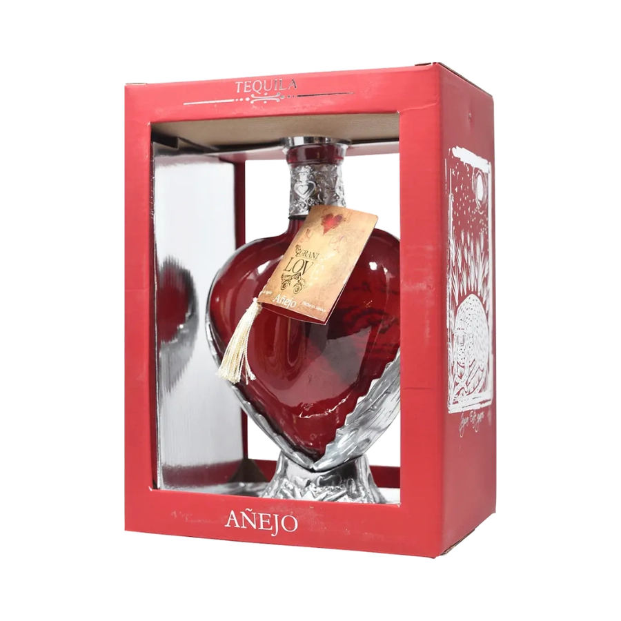 Rượu Tequila Mexico Grand Love Red Heart Extra Anejo