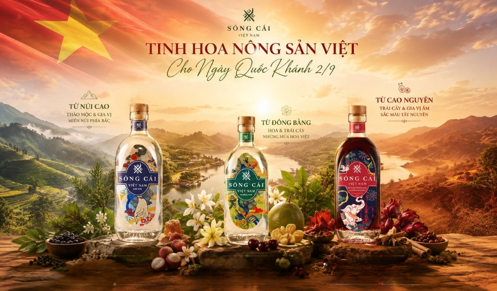 Gin Sông Cái Tự Hào Tinh Hoa Nông Sản Việt Dịp Quốc Khánh 2/9