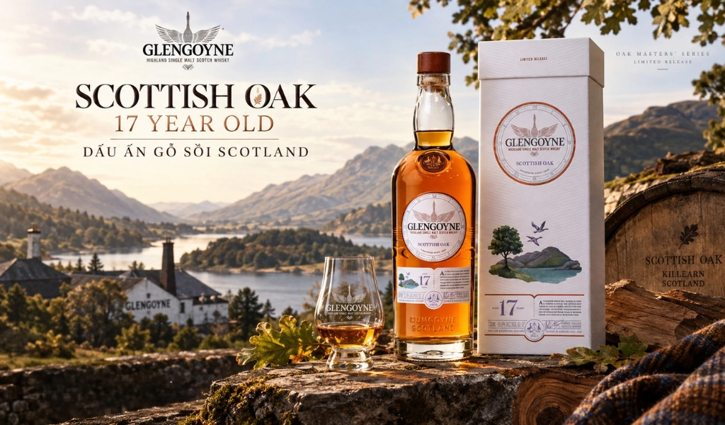 Glengoyne Scottish Oak 17 Year Old: Dấu Ấn Gỗ Sồi Bản Địa
