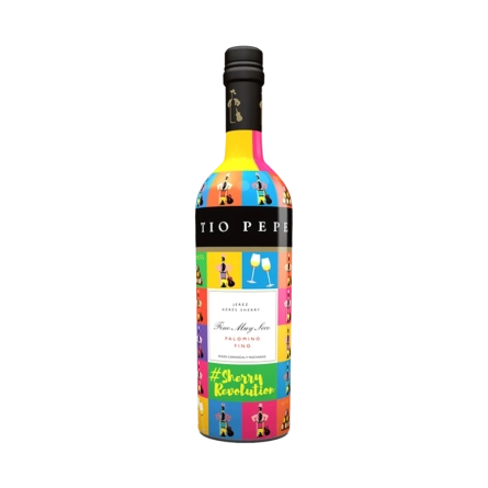 Rượu Vang Cường Hóa Tây Ban Nha Gonzalez Byass Tio Pepe Warhol Fino Muy Seco Palomino 5 Years