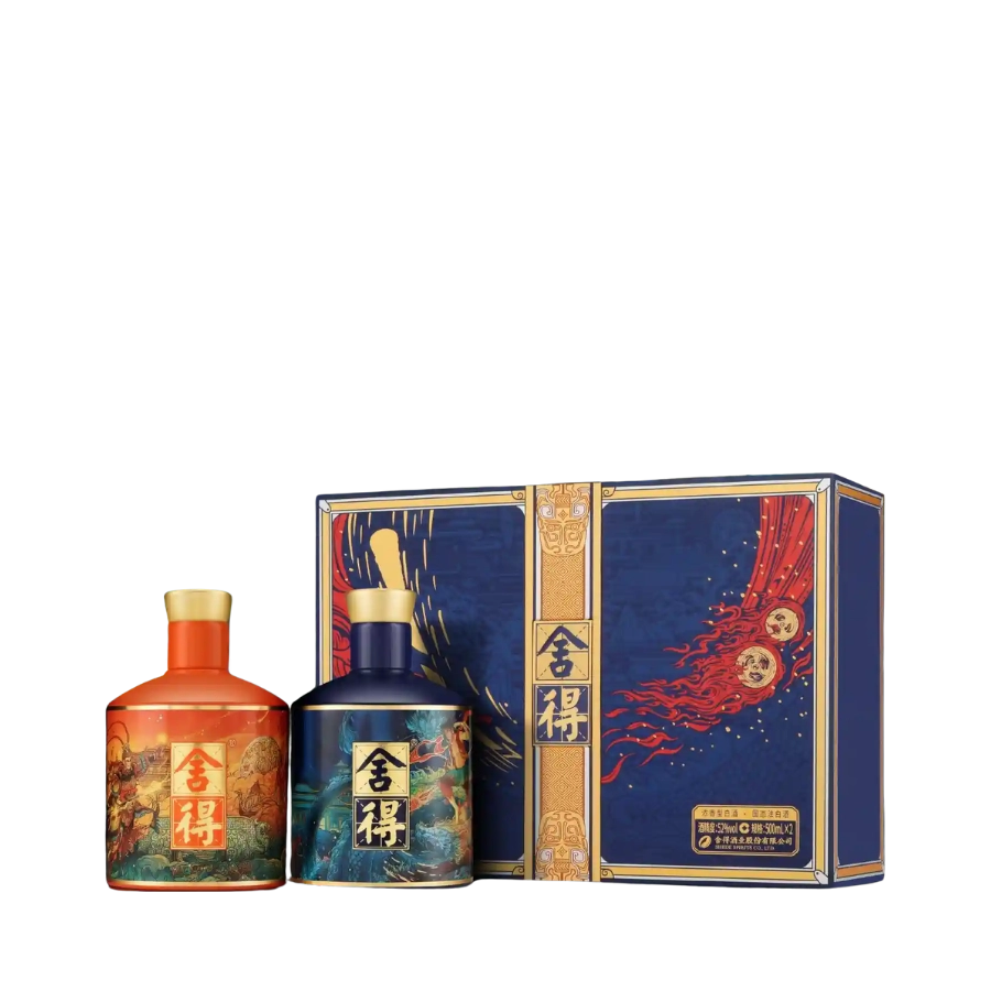Rượu Xá Đắc Thần Thoại Hộp Quà Xanh/ Shede Mythical Characters Blue Gift Box/ 品味舍得·神话人物蓝色礼盒