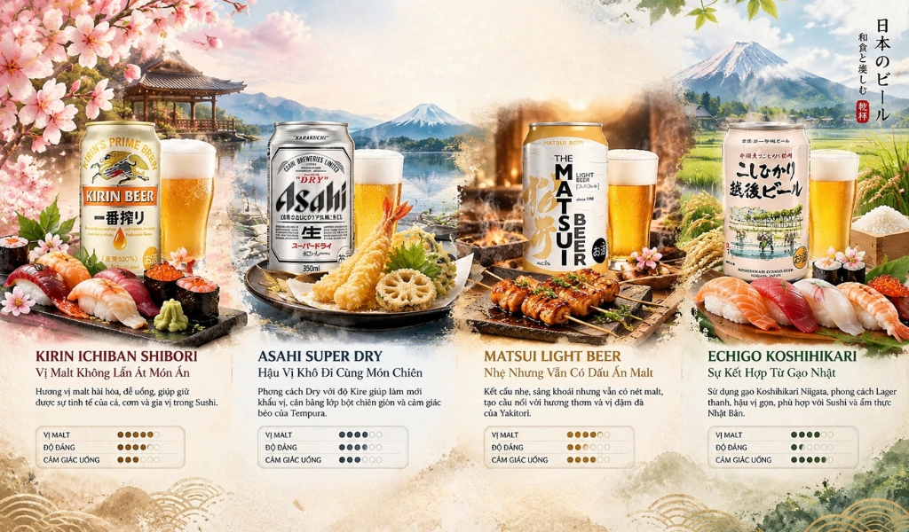 Bia Nhật Bản Ngon