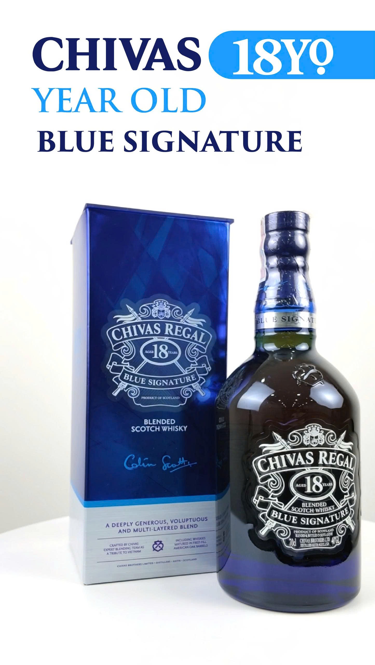 Rượu Whisky Chivas 18 Year Old Blue Signature