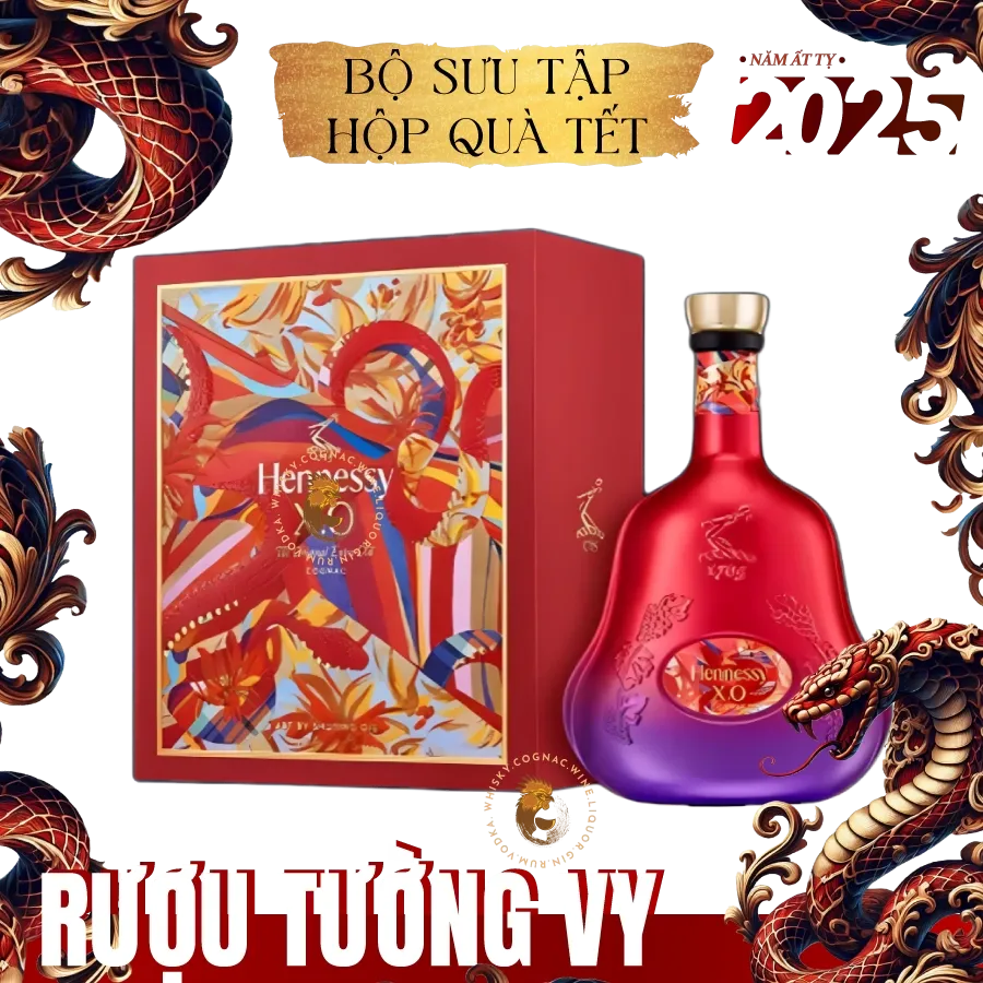 Rượu Cognac Hennessy XO Limited Phiên Bản Hộp Quà Tết Ất Tỵ 2025