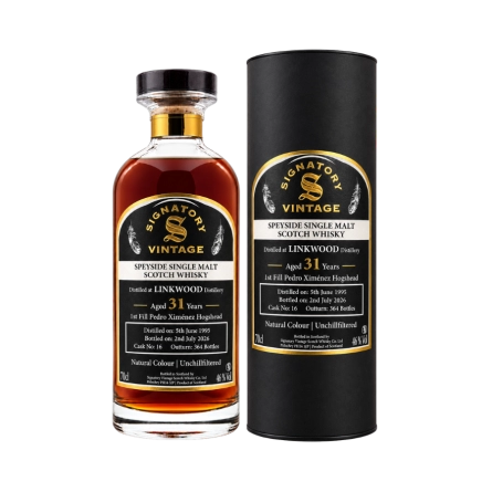 Rượu Whisky Linkwood 31 Year Old 1995 Signatory Vintage Ibisco Decanter Series