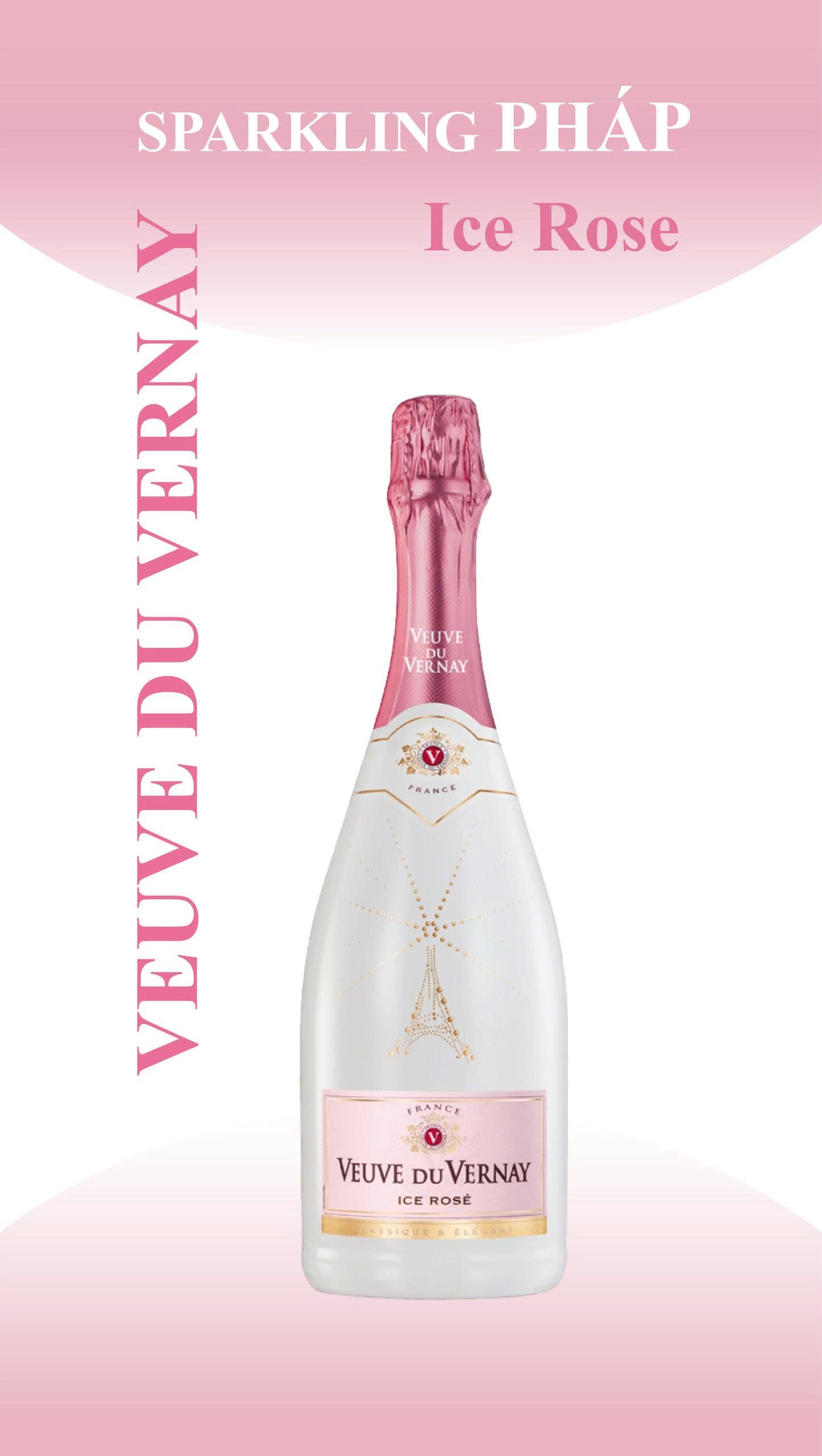 Rượu Sparkling Pháp Veuve Du Vernay Ice Rose