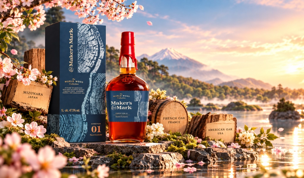 Maker’s Mark Expedition 01 Kết Hợp Gỗ Mizunara, Pháp Và Mỹ