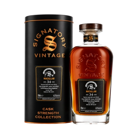 Rượu Whisky Macallan 34 Year Old Cask Strength Collection Signatory Vintage 1991