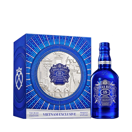 Rượu Whisky Chivas 18 Year Old Blue Signature Phiên Bản Hộp Quà Tết 2027