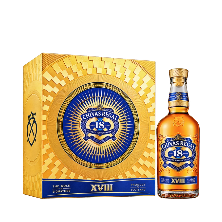 Rượu Whisky Chivas 18 Year Old Gold Signature Phiên Bản Hộp Quà Tết 2027