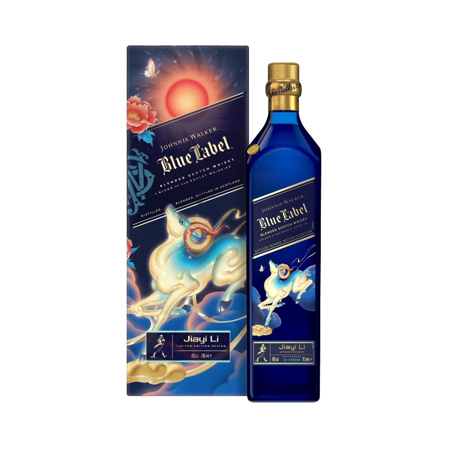 Rượu Whisky Blue Label Year Of The Goat x Jiayi Li Phiên Bản Hộp Quà Tết 2027