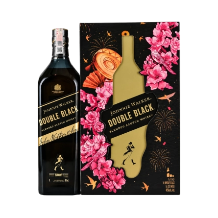 Rượu Whisky Johnnie Walker Double Black 1000ml Phiên Bản Hộp Quà Tết 2027