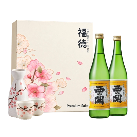 Rượu Sake Nhật Nishinoseki Junmaishu 720ml Hộp Quà Phúc Hoa Niên 2027