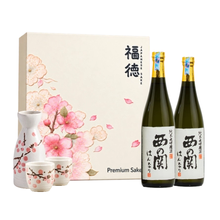 Rượu Sake Nhật Nishinoseki Hannary 720ml Hộp Quà Phúc Hoa Niên 2027