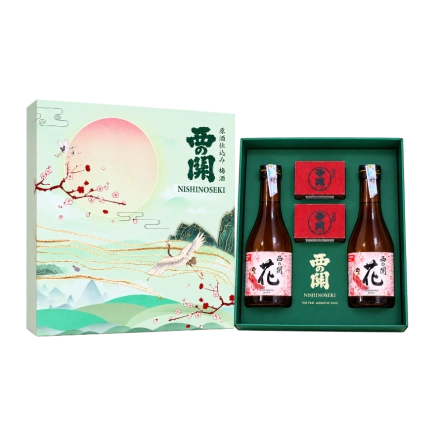 Rượu Sake Nhật Nishinoseki Hana 300ml Hộp Quà Nắng Xuân 2027