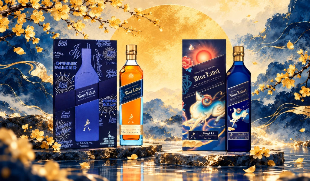 Johnnie Walker Blue Label Hộp Quà Tết 2027 Khai Xuân Như Ý