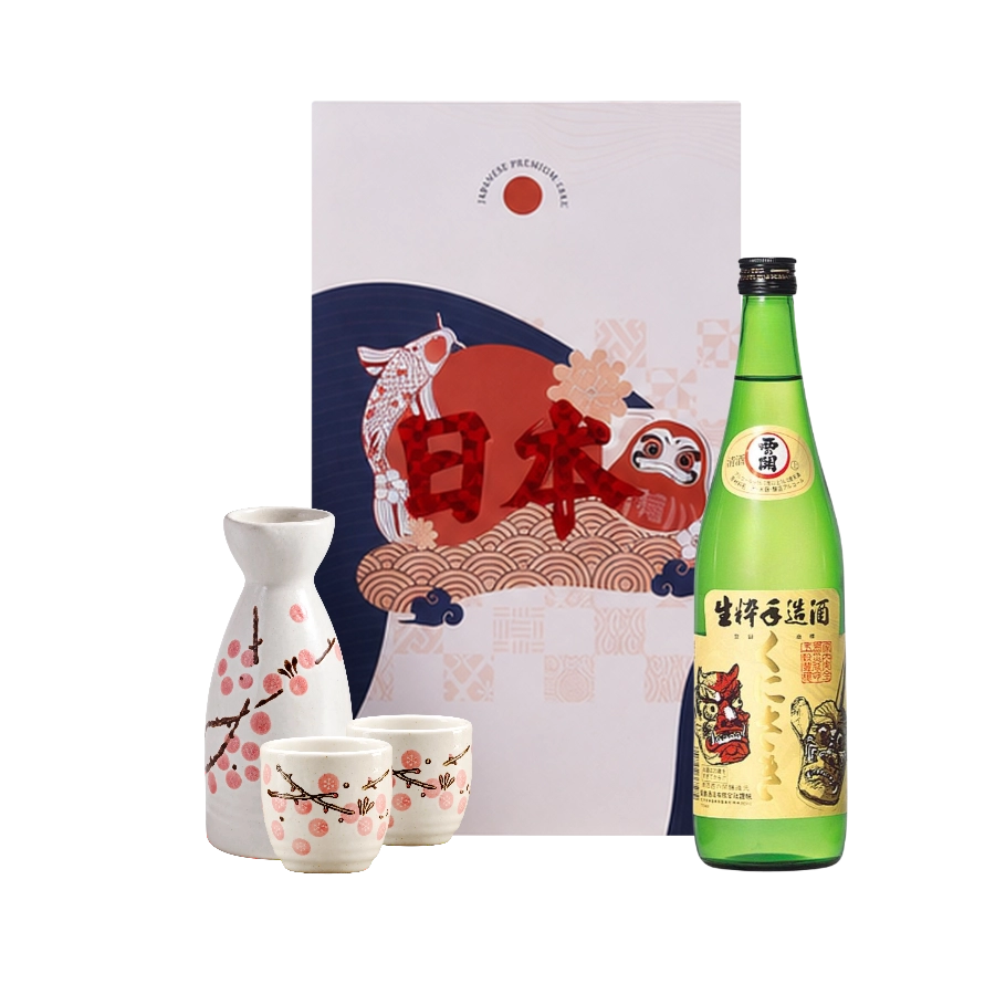 Rượu Sake Nhật Nishinoseki Kunisaki 720ml Hộp Quà Daruma 2027