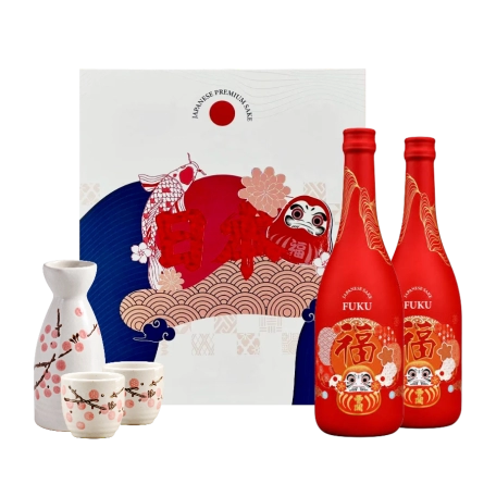 Rượu Sake Nhật Nishinoseki Fuku 720ml Hộp Quà Đôi Daruma 2027