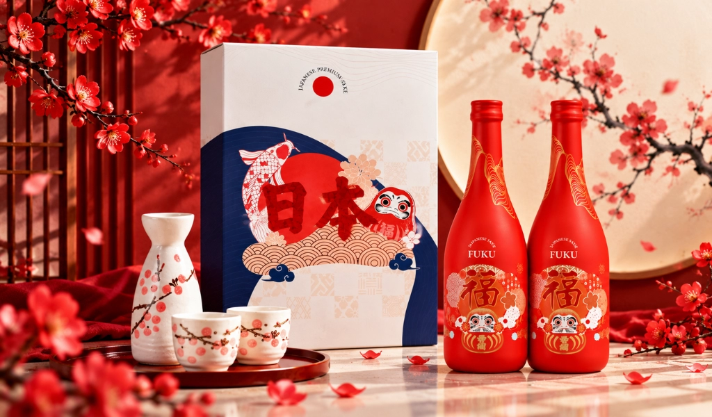 Nishinoseki Fuku 720ml Hộp Quà Đôi Daruma