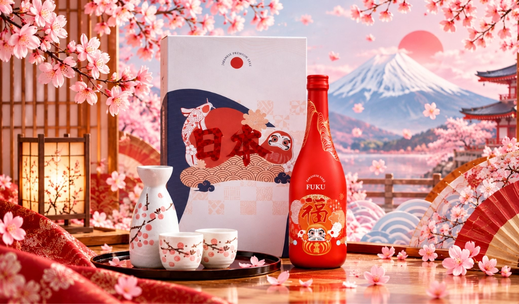 Sake Nhật Hộp Quà Daruma CAo Cấp