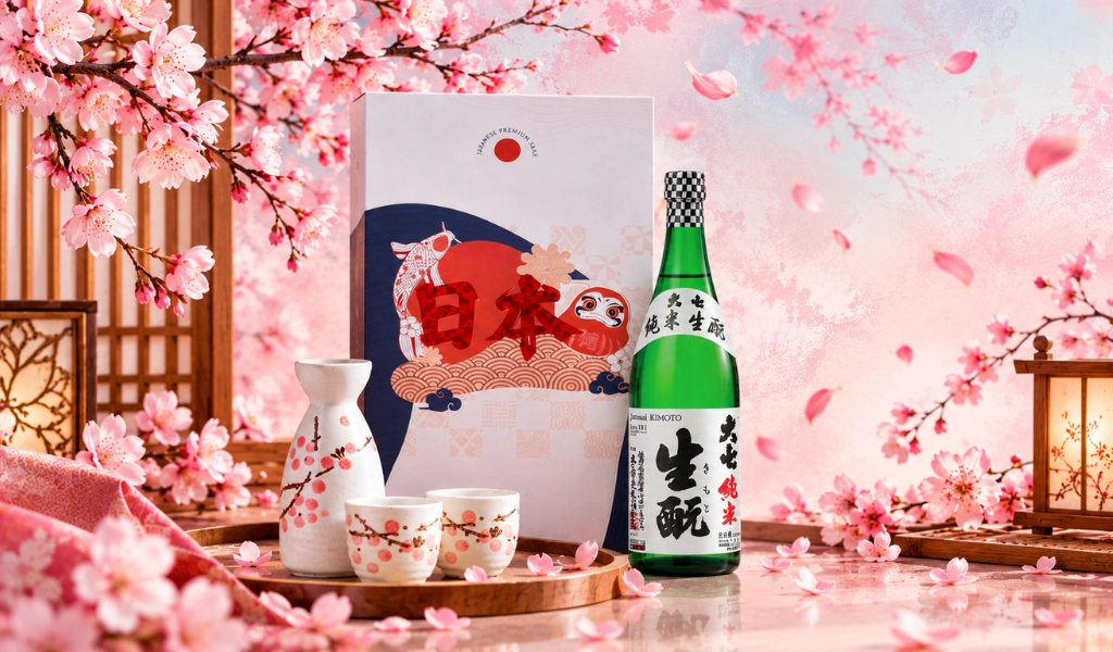 Sake Nhật Hộp Quà Daruma Sang Trọng