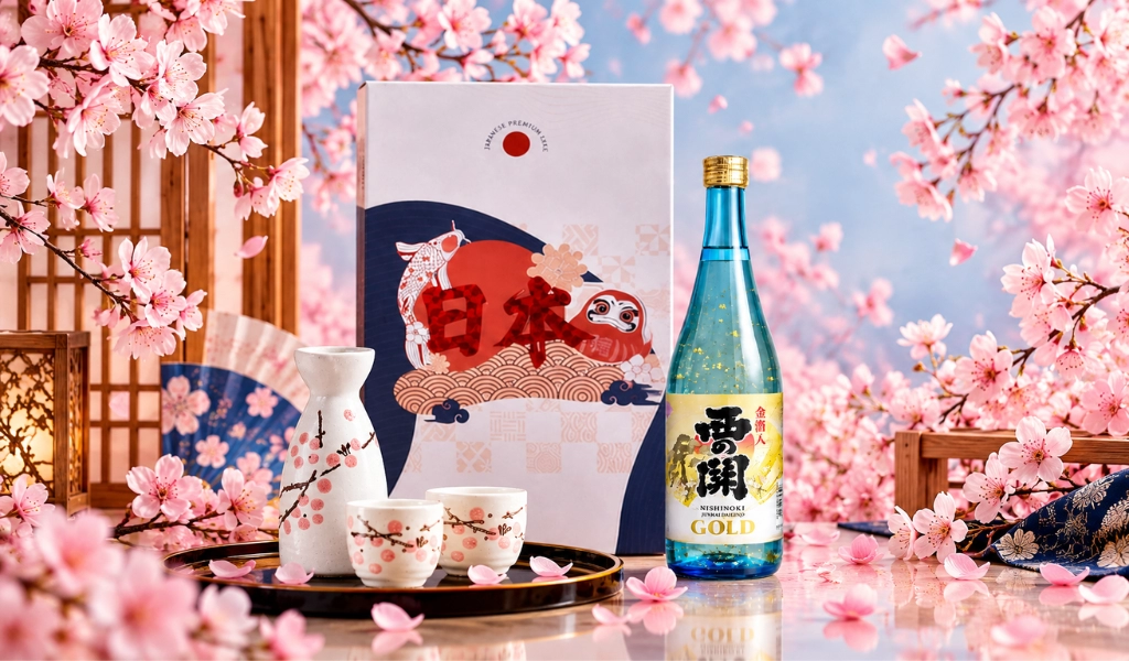 Sake Nhật Hộp Quà Daruma Thượng Hạng