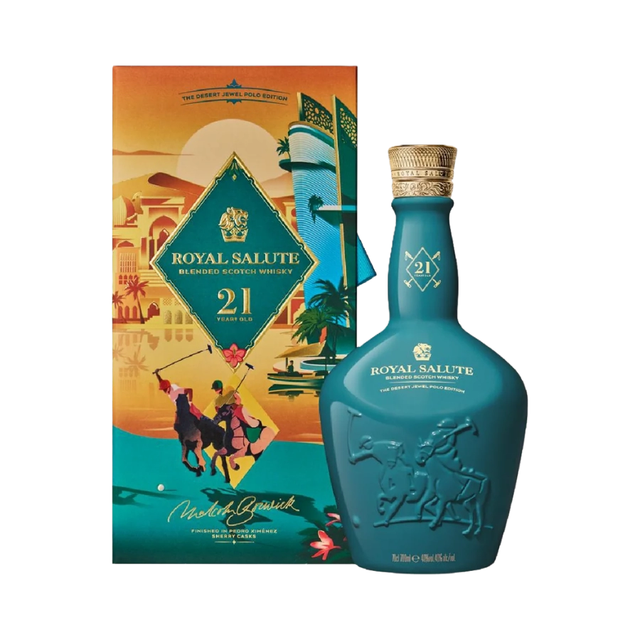 Rượu Whisky Royal Salute 21 Year Old Polo Series 8th Generation Golden Desert Jewel Limited Edition